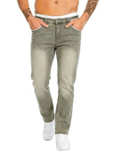 Men's Slim-Fit Tapered Pants with Contrast Piping