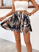 Women's Wide-Leg Shorts with Geometric Print